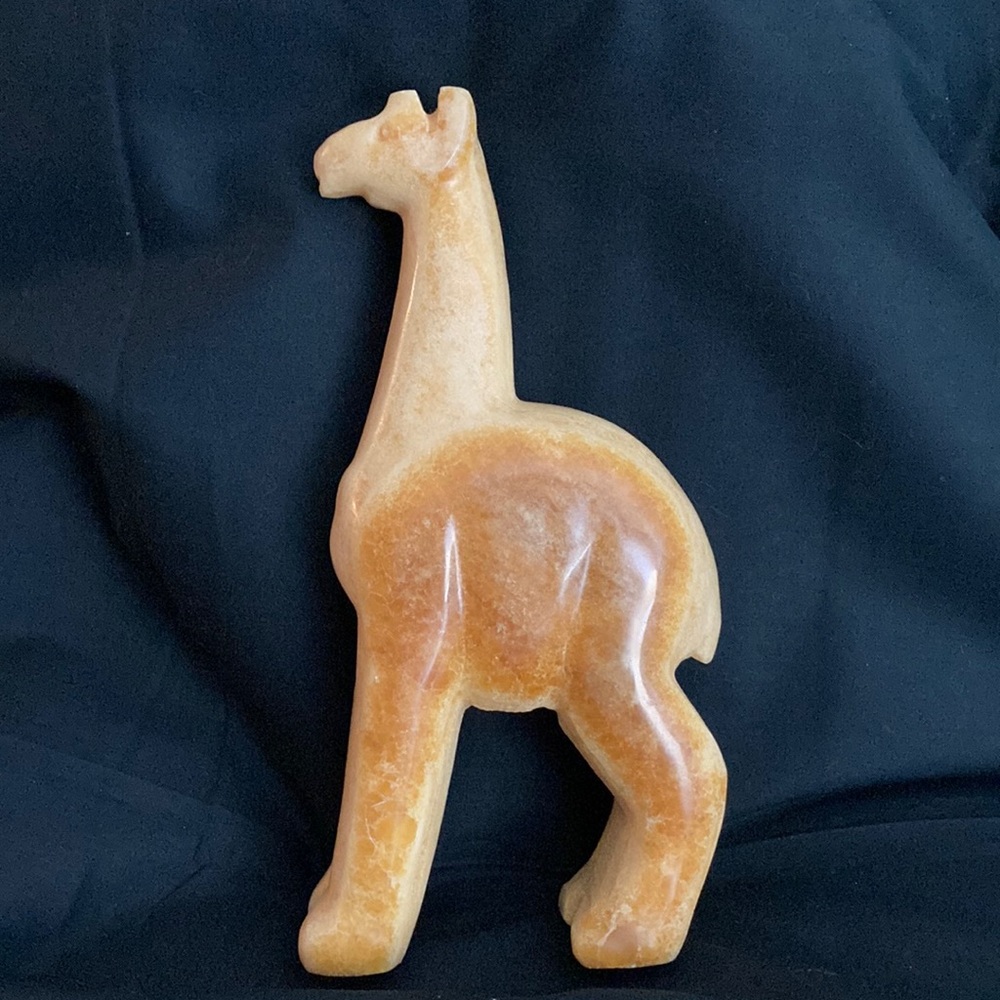 Yellow Calcite Carved Camel